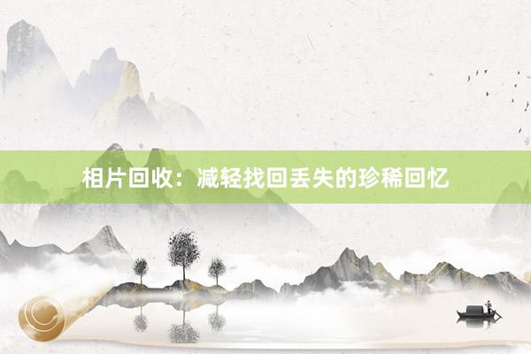 相片回收：减轻找回丢失的珍稀回忆